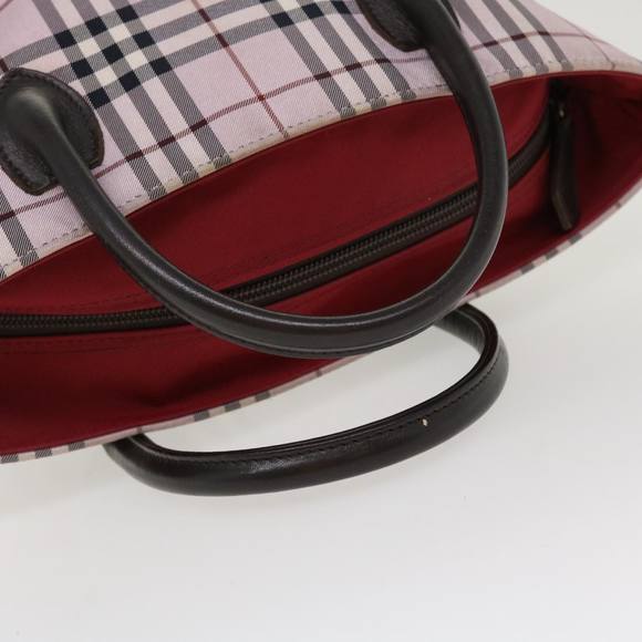 BURBERRY Nova Check Hand Bag Nylon Beige Auth ar8988 - Picture 7 of 16